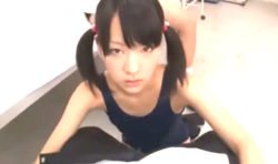 あべみかこスクール水着貧乳ツインテール少女濃厚接触フェラ手マン潮吹きSEX!　